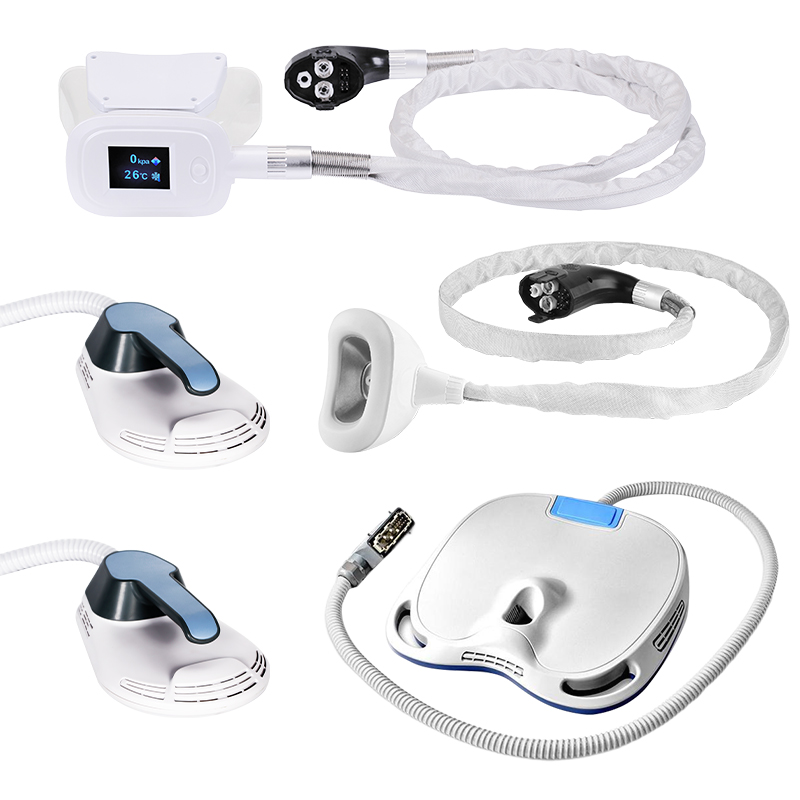 Cryolipolysis machine handles and control unit.