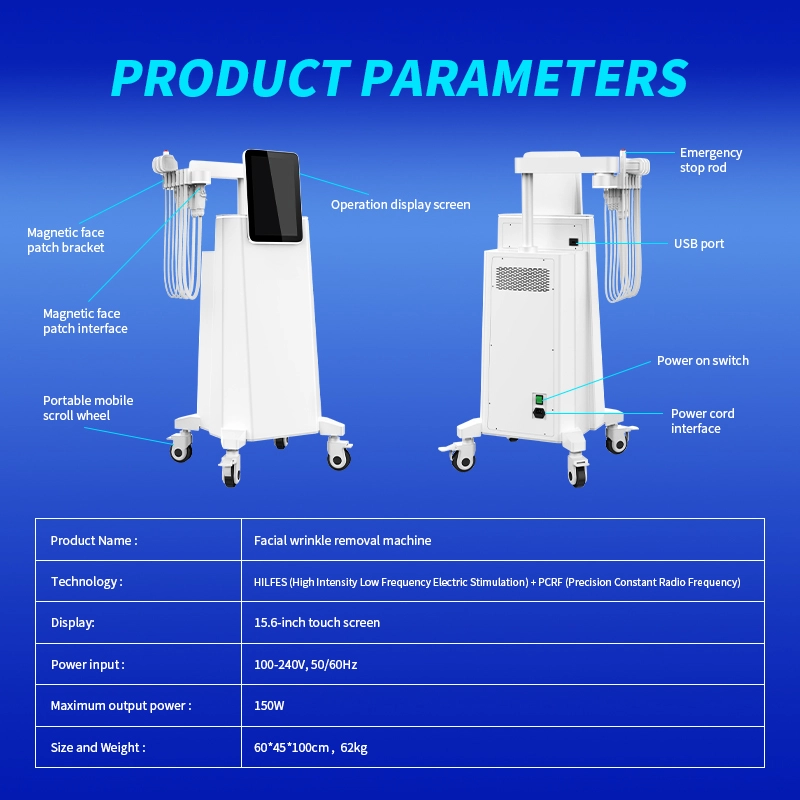 Facial wrinkle removal machine product parameters and specifications. - HUIMAIN
