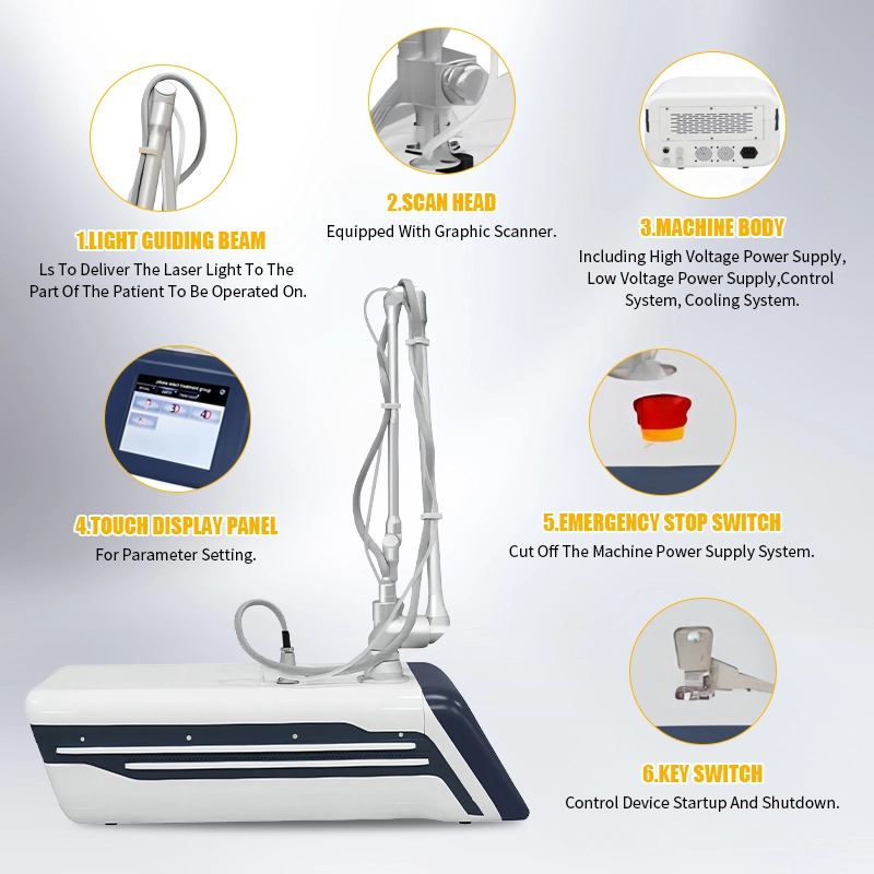 CO2 Fractional Laser Therapy Equipment for face and body treatments - HUIMAIN